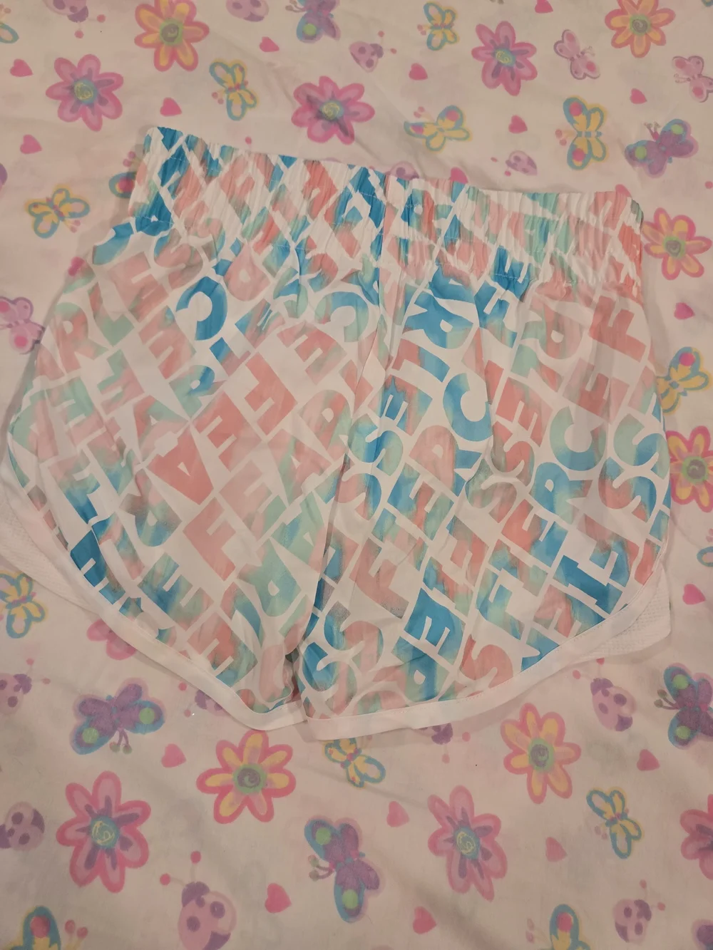 *Athletic* Girls' Pastel Logo Print Shorts